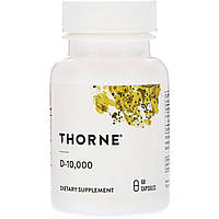 Thorne Research, Витамин D3 10000 ME, 60 капсул