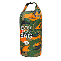 Гермомешок Waterproof Bag 20л TY-6878-20 Оранж. камуфляж