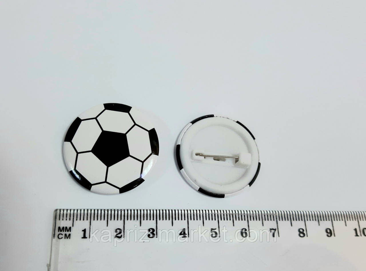 Значок "Футбольний м'яч", діаметр 3 см
