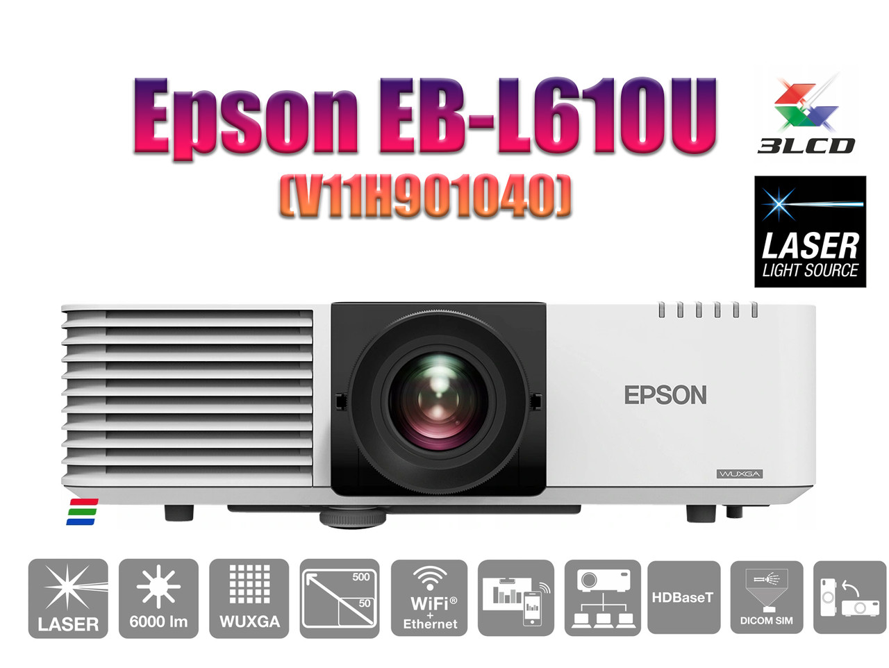 Лазерний проєктор Epson EB-L610U (V11H901040)