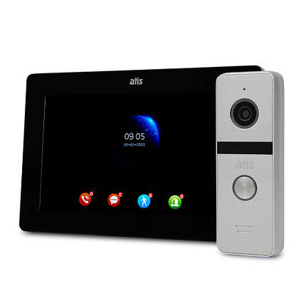Комплект відеодомофона ATIS AD-770FHD Black + AT-400HD Silver, фото 2