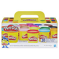 Набор для лепки пластилин Плей до из 20 банок Hasbro Play-Doh Super Color Pack 1,68 кг A7924