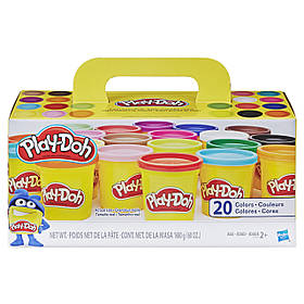 Набір для ліплення пластилін Плей до з 20 банок Hasbro Play-Doh Super Color Pack 1,68 кг A7924