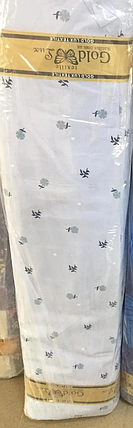 Тканина для постільної білизни 220 см на метраж Бязь "Gold" Lux GL1551B біла з дрібними квіточками, фото 2