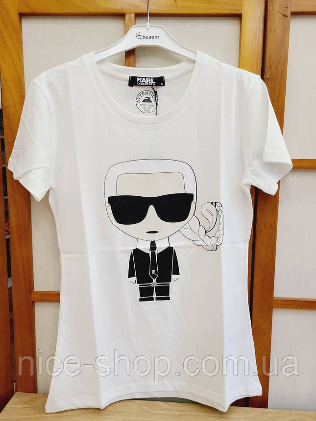 Розмір S! Футболка жіноча Karl Lagerfeld біла, фото 1