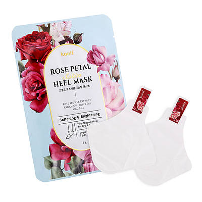 Пом'якшувальна маска для п'ят KOELF Rose Petal Satin Heel Mask 6g