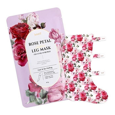 Протинабрякова маска-панчохи KOELF Rose Petal Satin Leg Mask 40g