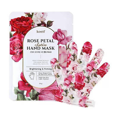 Зміцнююча маска-рукавички для рук KOELF Rose Petal Satin Hand Mask 16g