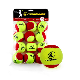 М'ячі тенісні для дітей 3-8 років Pro Kennex Starter Red Stage 3 набір 12 шт (AYTB1904), фото 2