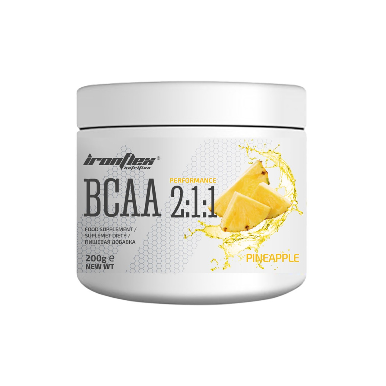 Амінокислоти IronFlex BCAA Performance 2-1-1 200 г Ананас Pineapple