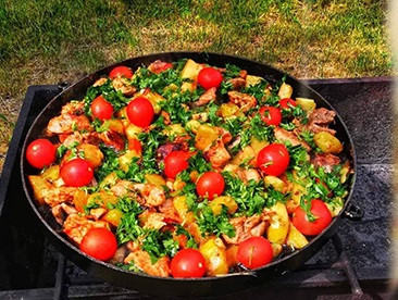 Сковорідка з диска, борони 50см з кришкою подарунок на день шахтаря