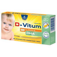 D-Vitum 600 МЕ DHA Витамин D + Omega 3 Для Детей от 6 месяцев 30 кап Доставка из ЕС