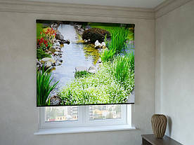 Рулонні штори з фотодруком сад в Азії