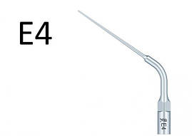 Насадка скалера E4, ендодонтична, без подачі рідини, роз'єм EMS. Для видалення зламаних інструментів. Довжина