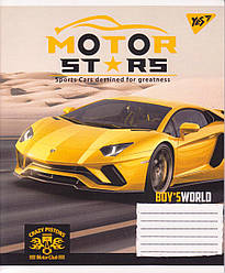 Зошити учнівські 18 аркушів клітинка "Motor Stars" 765383