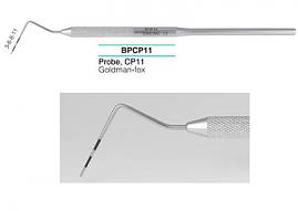 Зонд парадонтологічний PCP11, односторонній, градуйований 3-6-8-11, металева ручка