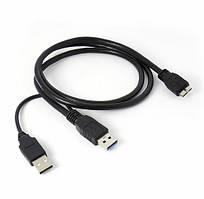 USB 3.0 в micro USB 3.0 кабель Y тип доп питание Sata