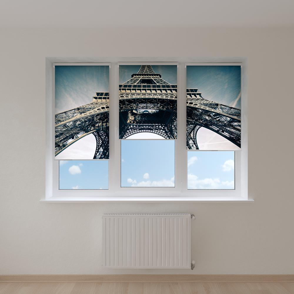 Рулонні штори з фотодруком Ейфелева вежа, фото 1