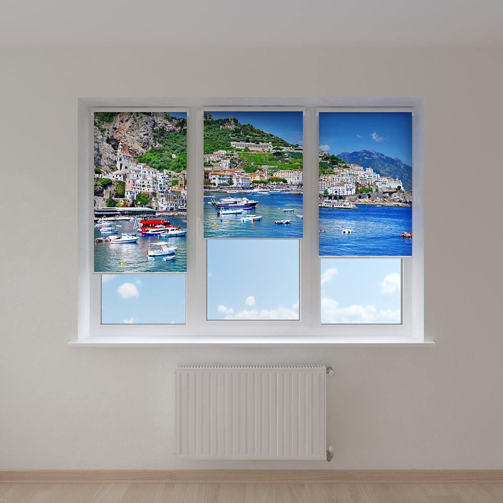Рулонні штори з фотодруком узбережжі Італії, фото 1