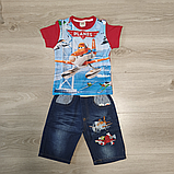 Костюм для хлопчика шорти +футболка Летачки 104-110, фото 2