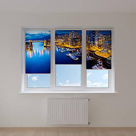 Рулонні штори з фотодруком нічний док