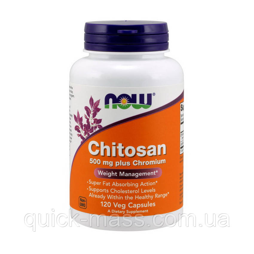 Зниження ваги Now Chitosan 500 mg Plus Chromium 120 caps