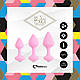 Набір силіконових анальних пробок Bibi Butt Plug Set 3 pcs Black/Blue/Pink, фото 2