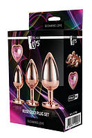 Набір анальних пробок c кристалами Gleaming Love Multicolor Plug Set
