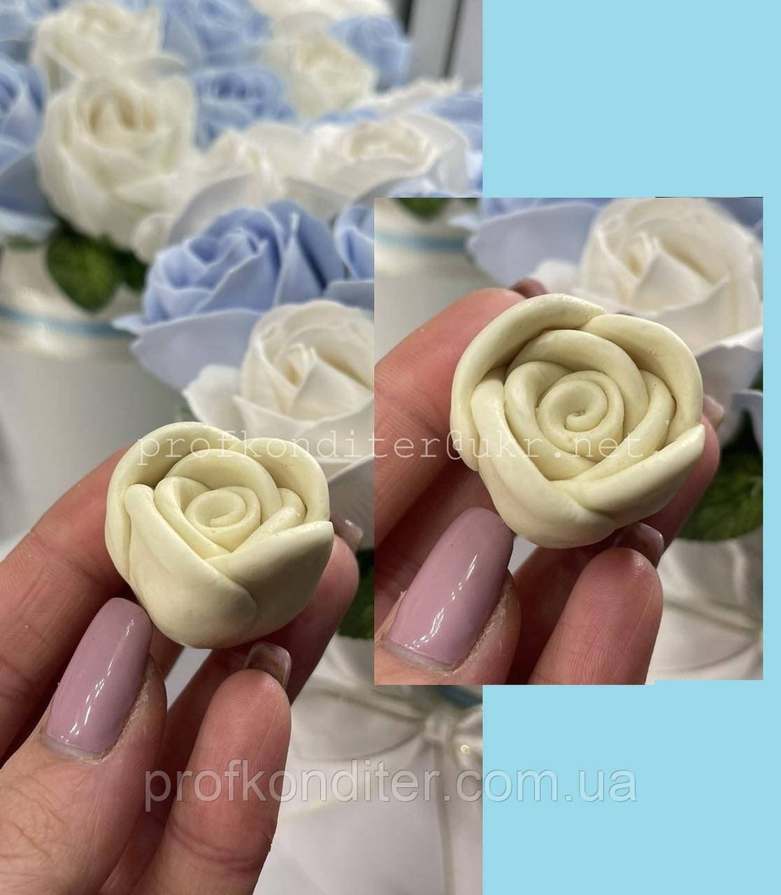 Силіконовий Молд "Бутон Троянди ЗД No9", фото 1