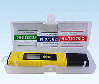 Цифровой pH метр pH-02 (ATC), тестер кислотности в пенале, в комплекте с калибровочными растворами