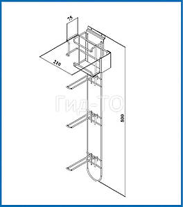 Навісний Дисплей з подвійними гачками рекламний