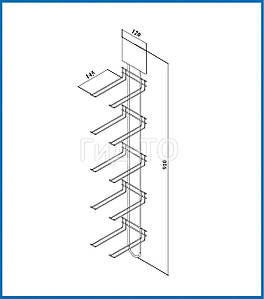 Дисплей при касовий навісний на 2 ряду крючков
