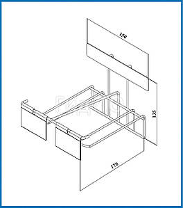 Навісний Дисплей під вітаміни на 2 гачка