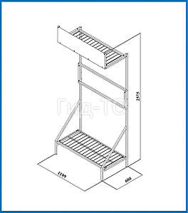 Стійка металева підлогова під плінтуса
