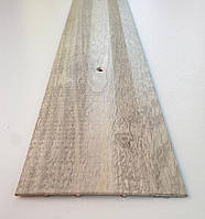 Широкий рифлений стикоперекривний поріг для підлоги 80мм. А 80 "під дерево" Дуб сірий (фарбований), 0.9 м
