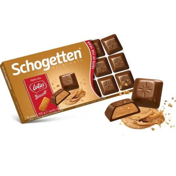 Шоколад молочний Schogetten Шогеттен Lotus Biscoff 100 г Німеччина, фото 1