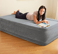 Надувная односпальная кровать Intex 64412, 99х191х46 см, встроенный электронасос