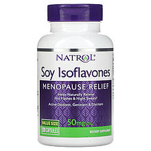 Соєві ізофлавони Natrol "Soy Isoflavones Menopause Relief" підтримка під час менопаузи, 50 мг (120 капсул)