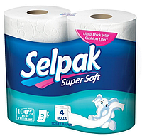 Туалетная бумага Selpak 3-х слойная 4 шт.