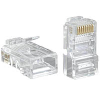 Коннектор RJ 45 50 шт Джек для обжима витой пары UTP Cat 5 Connector 8P8C