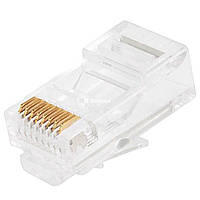 Коннектор RJ 45 10 шт Соединительный джек для обжима интернет кабеля UTP Connector cable 8P8C