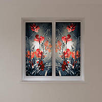 Рулонные шторы с фотопечатью ночные цветы 3d