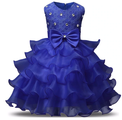 Ошатне плаття синє, з воланами, для дівчинки. Elegant blue dress, with frills, for the girl.2021