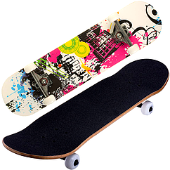 Трюковий дерев'яний скейтборд 835 з канадського клена з 9 шарів street Art