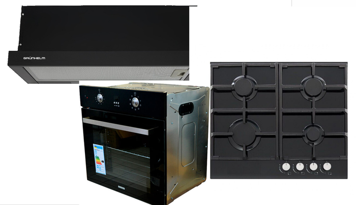 Комплект встраиваемой кухонной техники Grunhelm духовка GDG 259 B ...