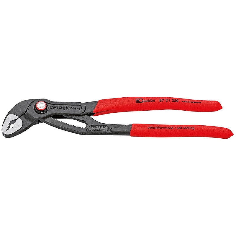 Високотехнологічні сантехнічні кліщі Cobra QuickSet (з таймером) KNIPEX 87 21 250 (Німеччина)