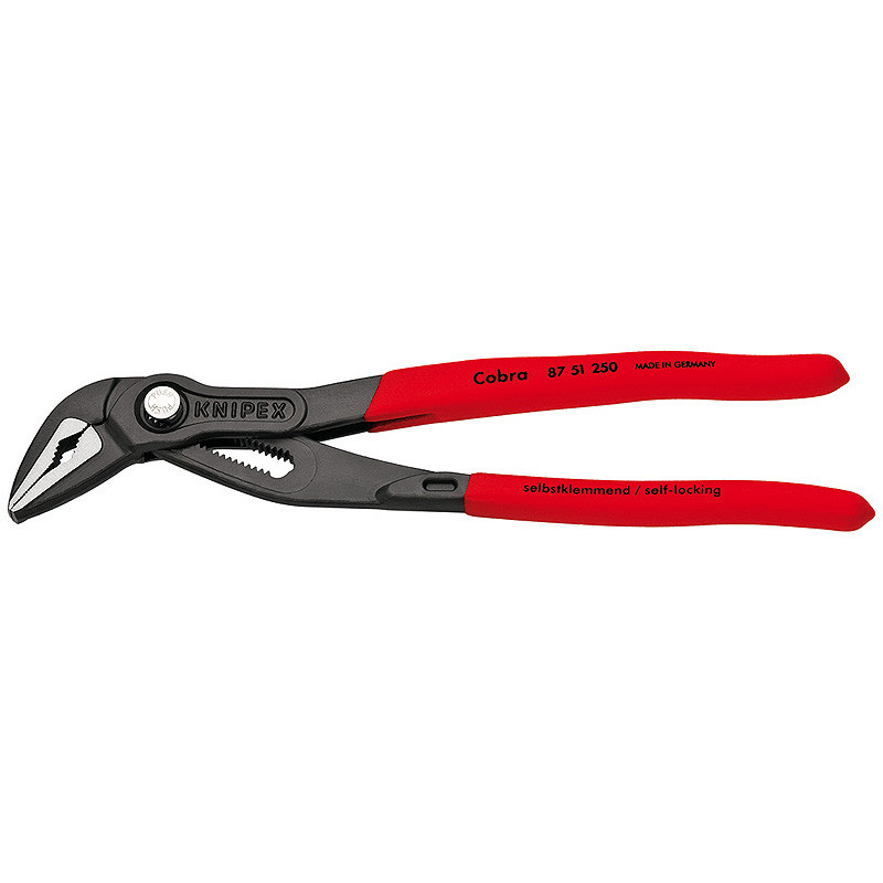 Високотехнологічні сантехнічні кліщі Cobra ES (тонкі губки) KNIPEX 87 51 250 (Німеччина)