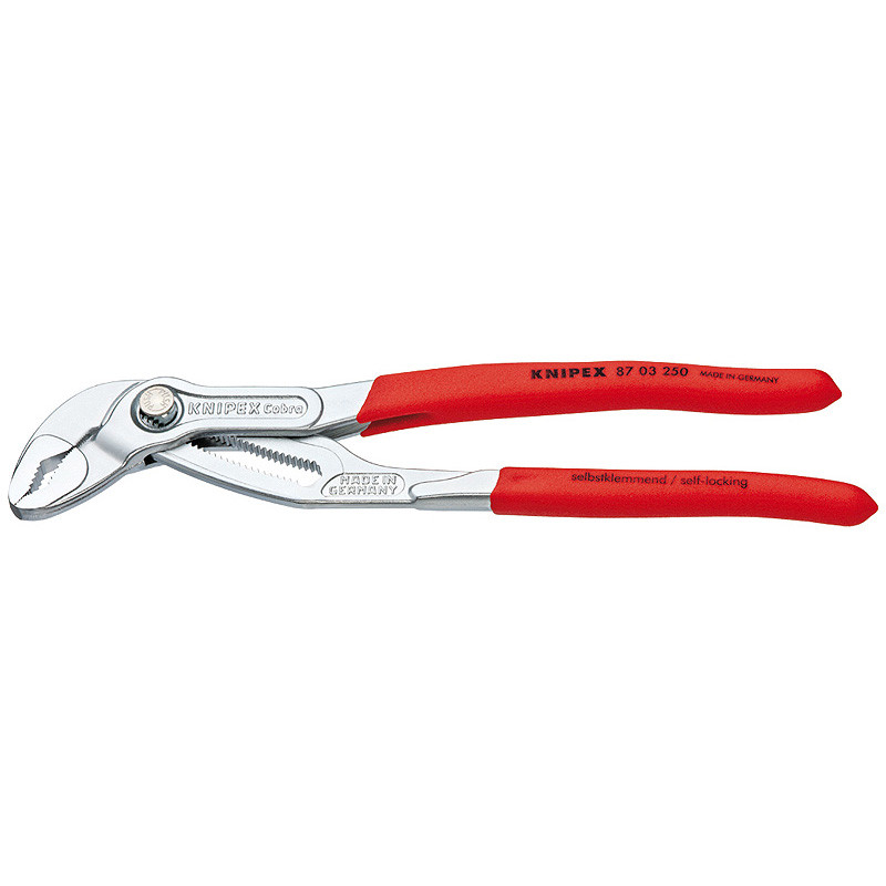 Високотехнологічні хромовані сантехнічні кліщі Cobra® KNIPEX 87 03 250 (Німеччина)
