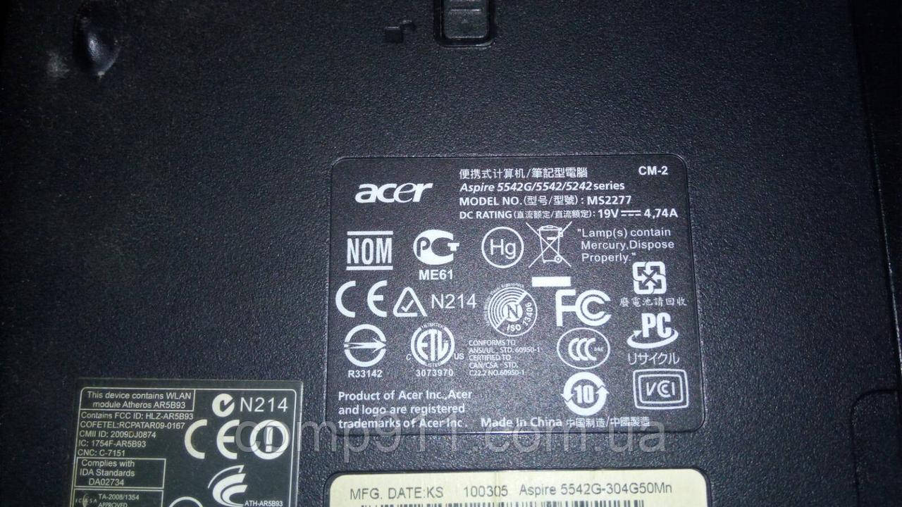 Корпус  для ноутбука Acer Aspire 5542G/5542/5242 ms2277, фото 1