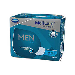 Прокладки урологічні для чоловіків, V-подібної форми MoliCare® Premium MEN PAD 4 краплі 14шт/уп